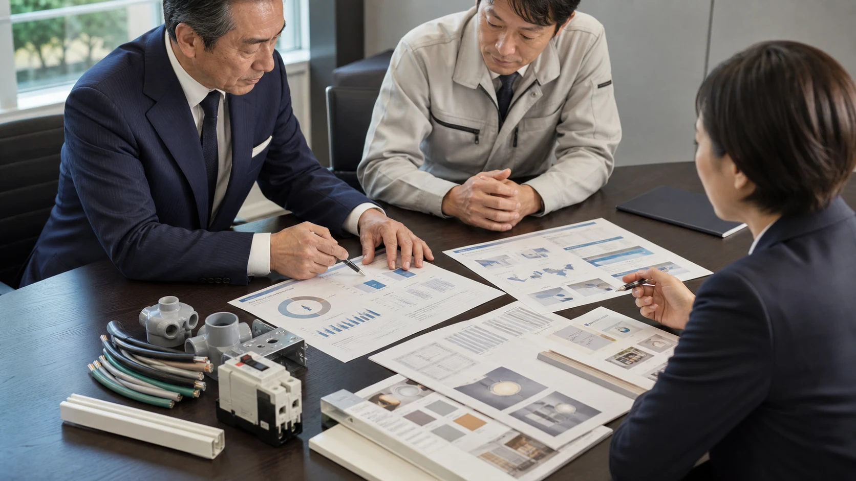 電材会社の在庫・仕入口座・得意先・配送・システムの承継工程を確認する打ち合わせ